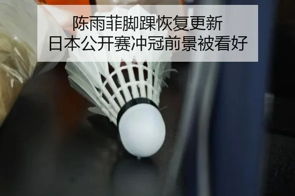 陈雨菲脚踝恢复更新 日本公开赛冲冠前景被看好